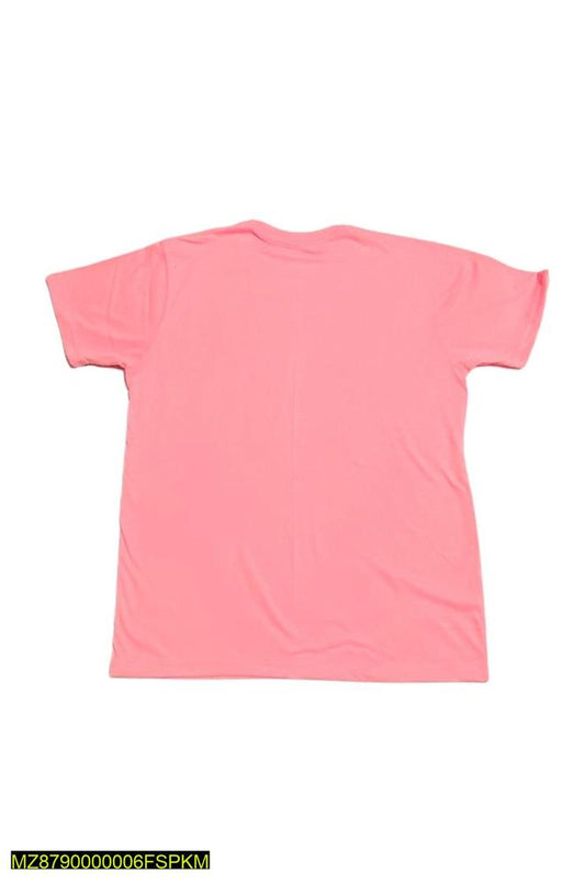 1 Pc Unisex Stitched Cotton Plain T-Shirt